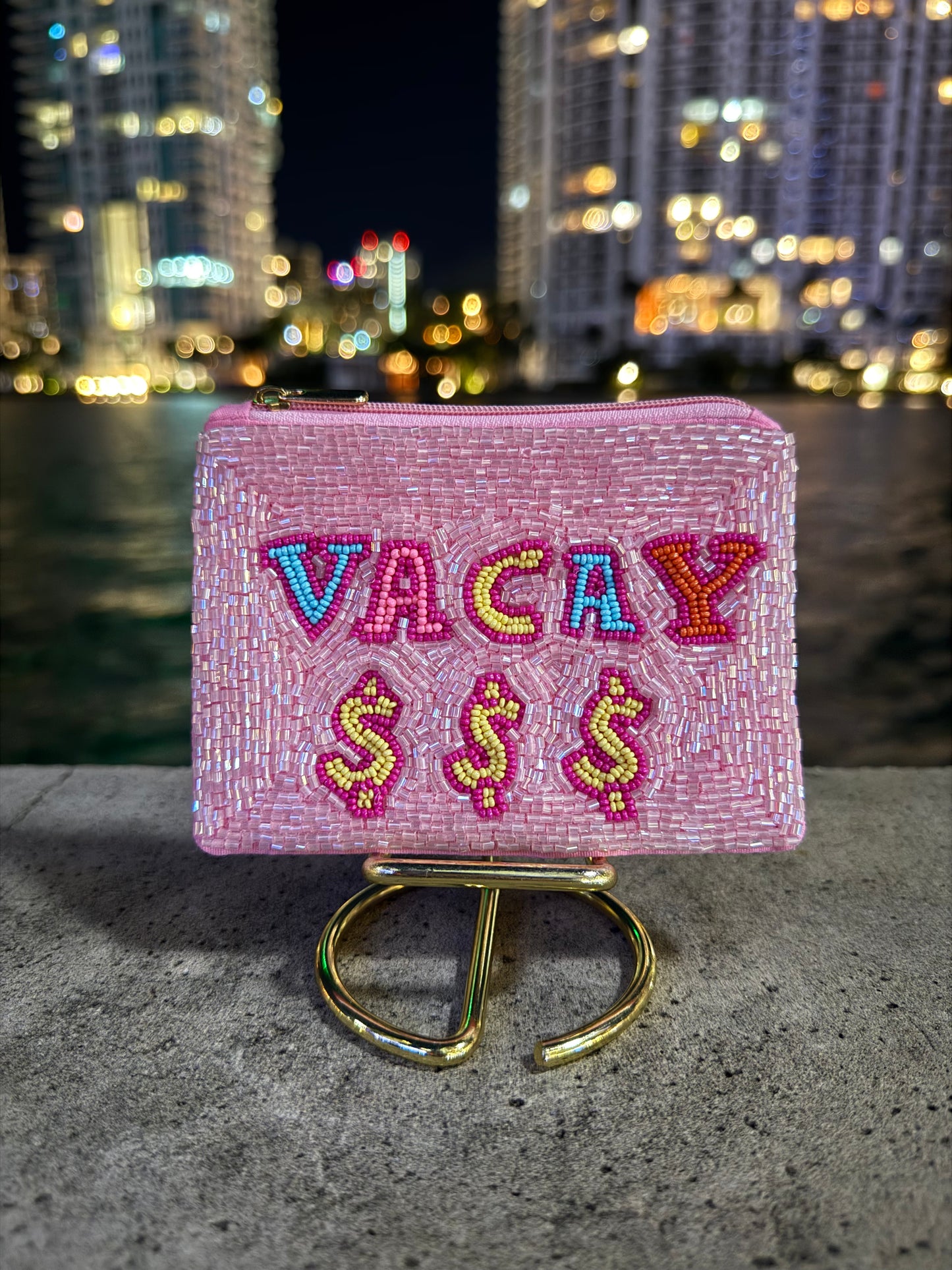 Vacay $$$ Beaded Wallet