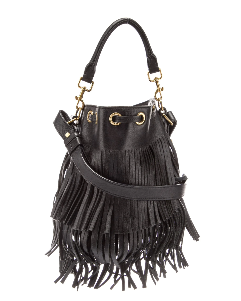 Saint Laurent Leather Fringe Emmanuelle Bucket Bag