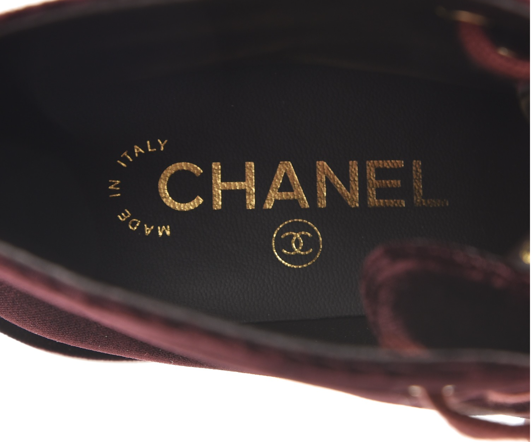 Chanel Women's CC Desert Ankle Boots Velvet