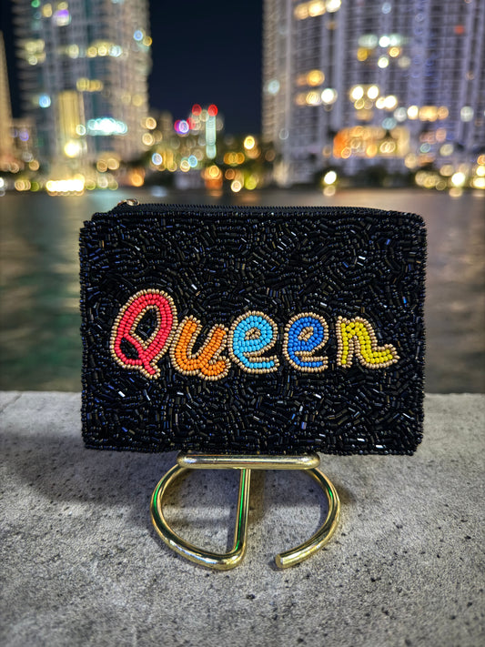 Queen Beaded Pouch
