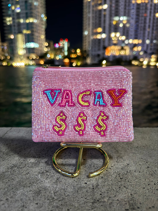 Vacay $$$ Beaded Wallet