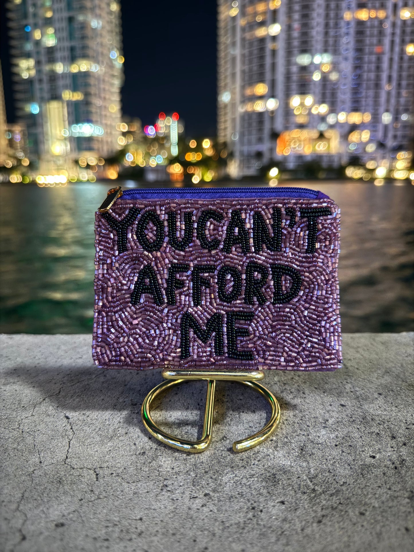 You Can't Afford Me Beaded Wallet