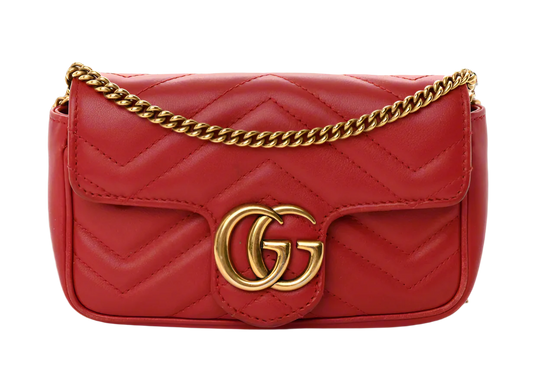 Gucci Super Mini GG Marmont Shoulder Bag